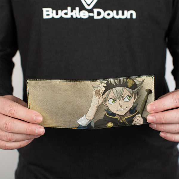 Buckle-Down Bi-Fold Wallet - Black Clover Asta Sideways Look Pose Tans