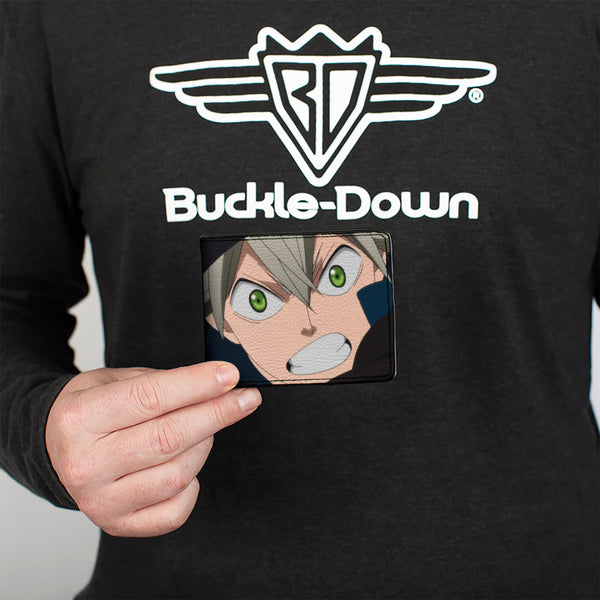 Buckle-Down Bi-Fold Wallet - Black Clover Asta Training Pose Close-Up