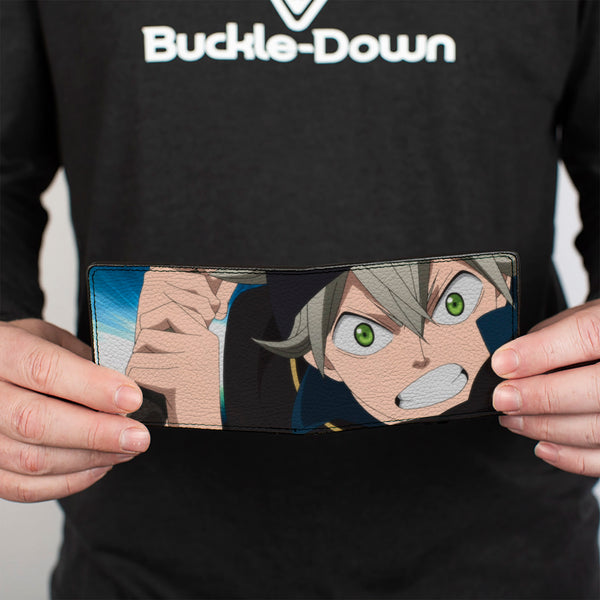 Buckle-Down Bi-Fold Wallet - Black Clover Asta Training Pose Close-Up