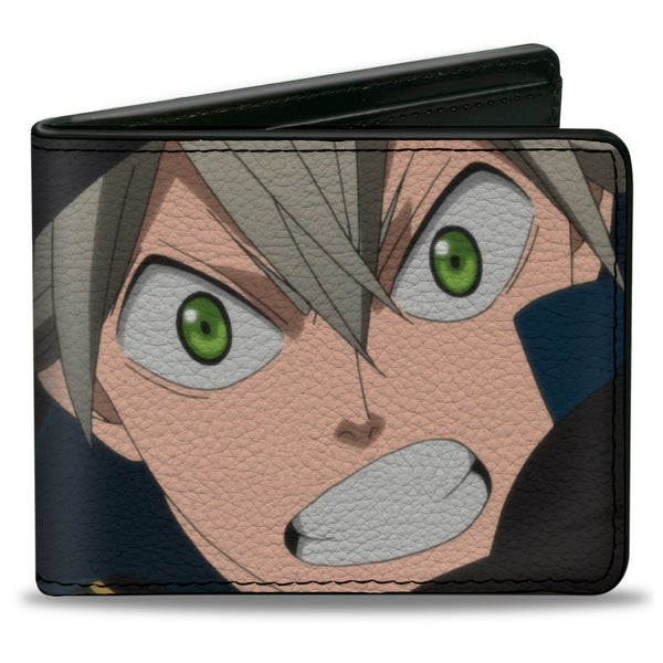 Buckle-Down Bi-Fold Wallet - Black Clover Asta Training Pose Close-Up