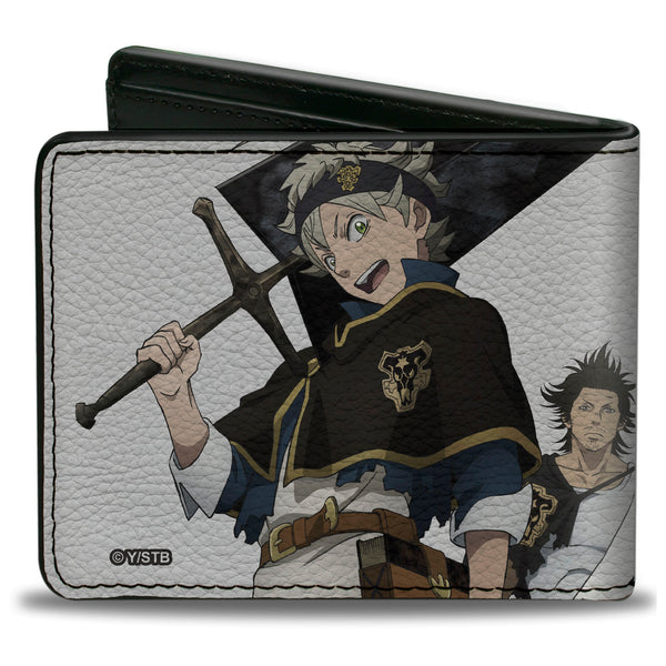 Buckle-Down Bi-Fold Wallet - Black Clover Asta Yami And Noelle Group Pose Gray