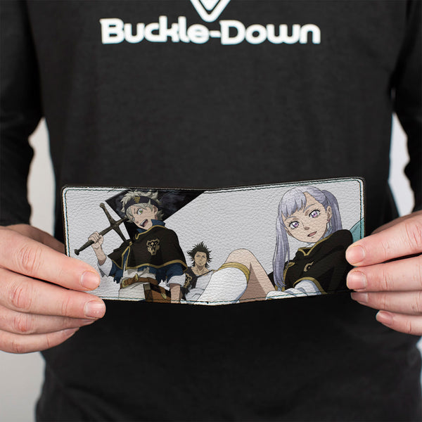 Buckle-Down Bi-Fold Wallet - Black Clover Asta Yami And Noelle Group Pose Gray