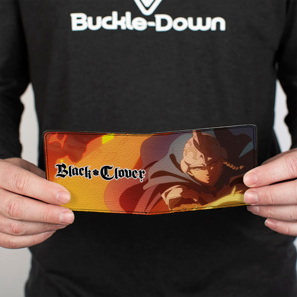 Buckle-Down Bi-Fold Wallet - BLACK CLOVER Charlotte Roselei Action Pose And Title Logo