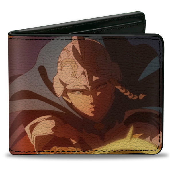 Buckle-Down Bi-Fold Wallet - BLACK CLOVER Charlotte Roselei Action Pose and Title Logo