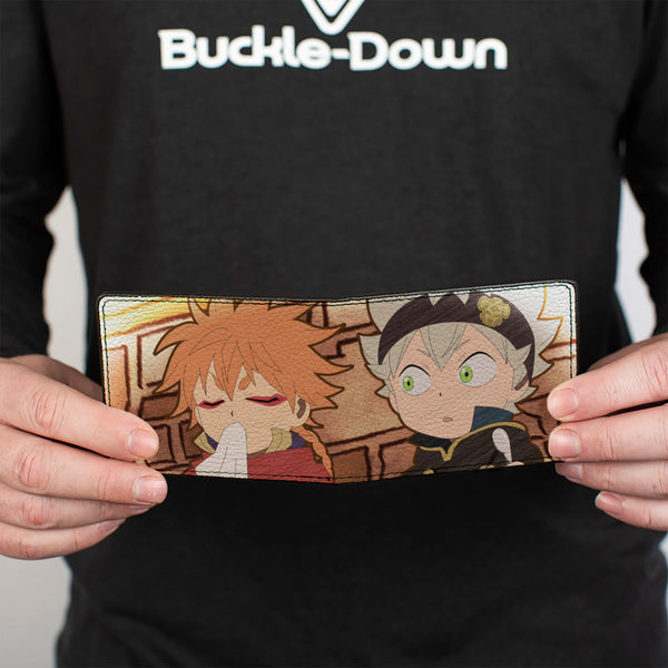 Buckle-Down Bi-Fold Wallet - Black Clover Chibi Leopold And Asta Pose