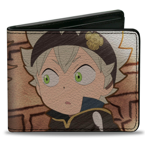 Buckle-Down Bi-Fold Wallet - Black Clover Chibi Leopold and Asta Pose