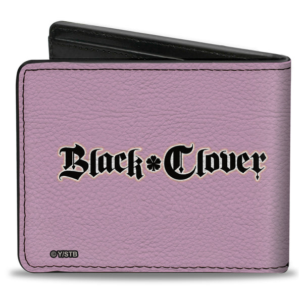 Buckle-Down Bi-Fold Wallet - BLACK CLOVER Chibi Noelle Hash Tag Pose And Title Logo Pinks