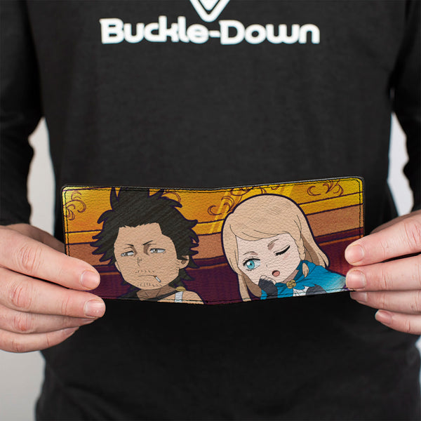 Buckle-Down Bi-Fold Wallet - Black Clover Chibi Yami And Charlotte Pose