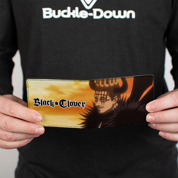 Buckle-Down Bi-Fold Wallet - BLACK CLOVER Dante Devil Power Pose And Title Logo
