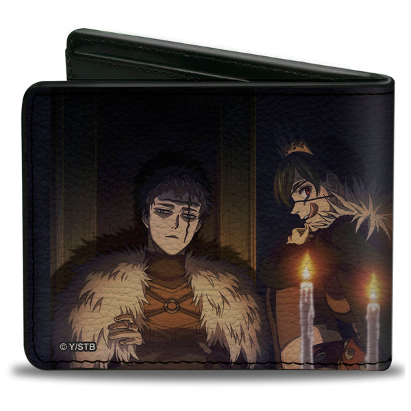 Buckle-Down Bi-Fold Wallet - Black Clover Dark Triad Zenon Vanica Dante Candlelight Scene