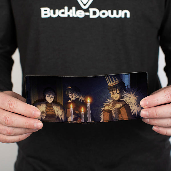 Buckle-Down Bi-Fold Wallet - Black Clover Dark Triad Zenon Vanica Dante Candlelight Scene