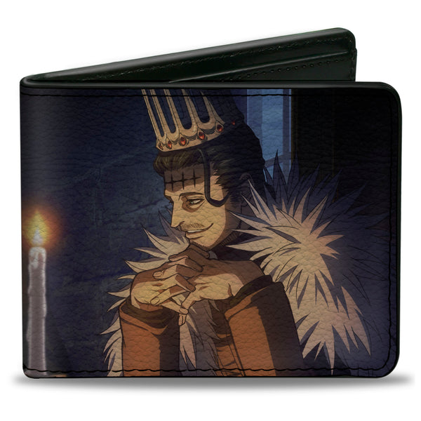 Buckle-Down Bi-Fold Wallet - Black Clover Dark Triad Zenon Vanica Dante Candlelight Scene