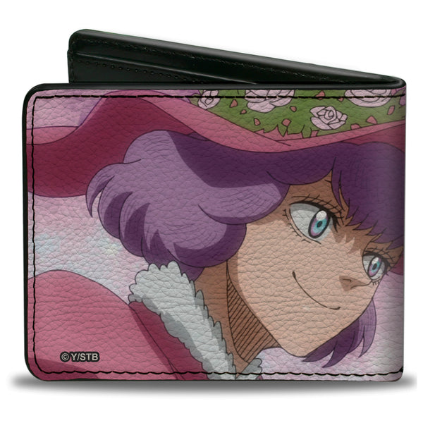Buckle-Down Bi-Fold Wallet - BLACK CLOVER Dorothy Unsworth Peace Pose And Title Logo Pinks