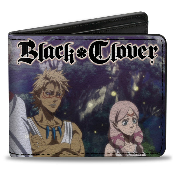 Buckle-Down Bi-Fold Wallet - BLACK CLOVER Eye of the Midnight Sun Elysia Elf Group Scene and Title Logo