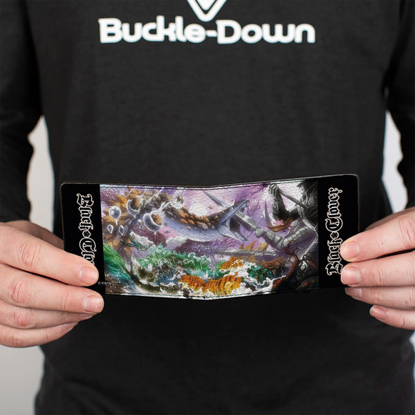 Buckle-Down Bi-Fold Wallet - BLACK CLOVER Glamour World Scene And Title Logo