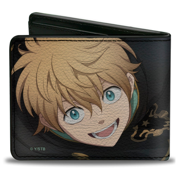 Buckle-Down Bi-Fold Wallet - Black Clover Luck And Magna Looking Up Scene