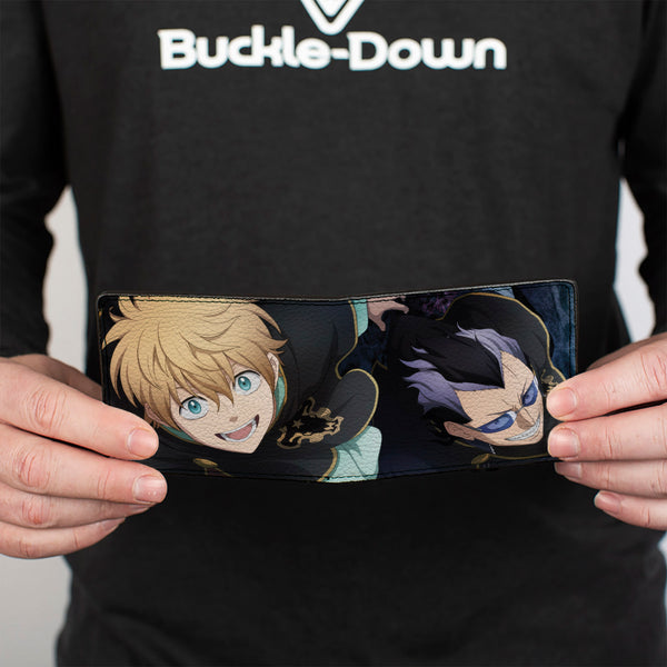 Buckle-Down Bi-Fold Wallet - Black Clover Luck And Magna Looking Up Scene