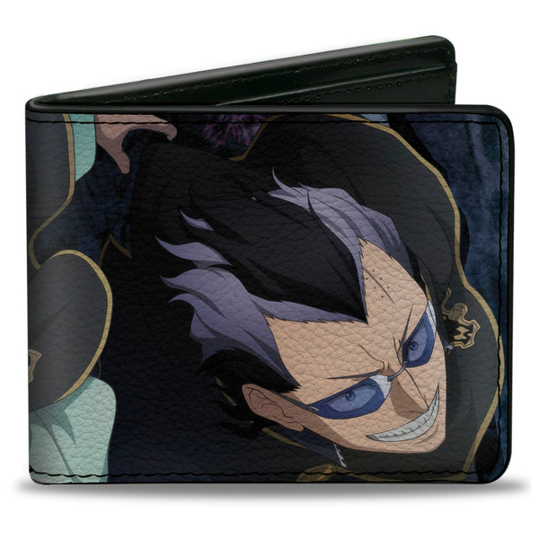 Buckle-Down Bi-Fold Wallet - Black Clover Luck and Magna Looking Up Scene