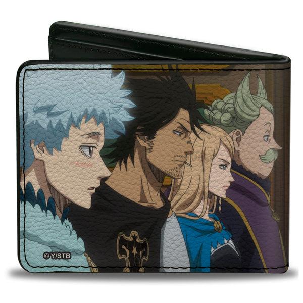 Buckle-Down Bi-Fold Wallet - Black Clover Magic Knights Four Captains Scene And Title Logo