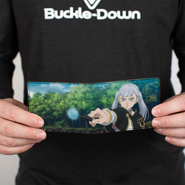 Buckle-Down Bi-Fold Wallet - Black Clover Noelle Silva Wand Spell Pose