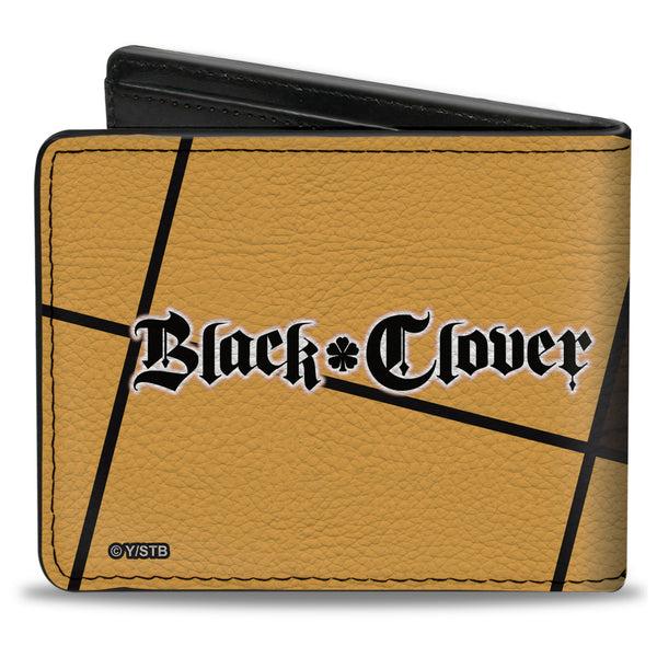 Buckle-Down Bi-Fold Wallet - BLACK CLOVER Three Character Face Blocks And Title Logo