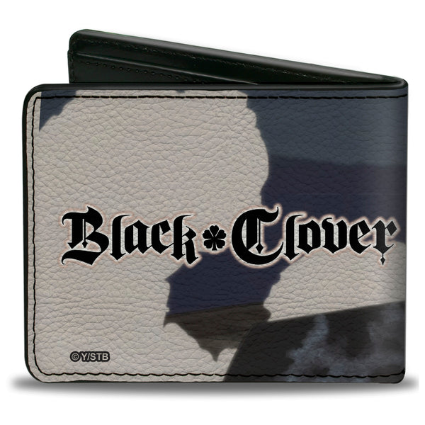 Buckle-Down Bi-Fold Wallet - BLACK CLOVER Title Logo Asta Sword Pose Blues