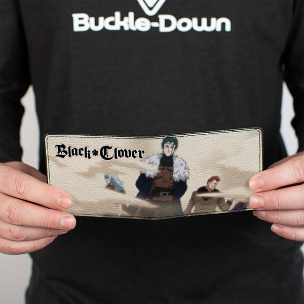 Buckle-Down Bi-Fold Wallet - BLACK CLOVER Zenon And Dark Disciples Base Scene And Title Logo