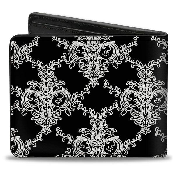 Buckle-Down Bi-Fold Wallet - Boudoir Wallpaper Black White