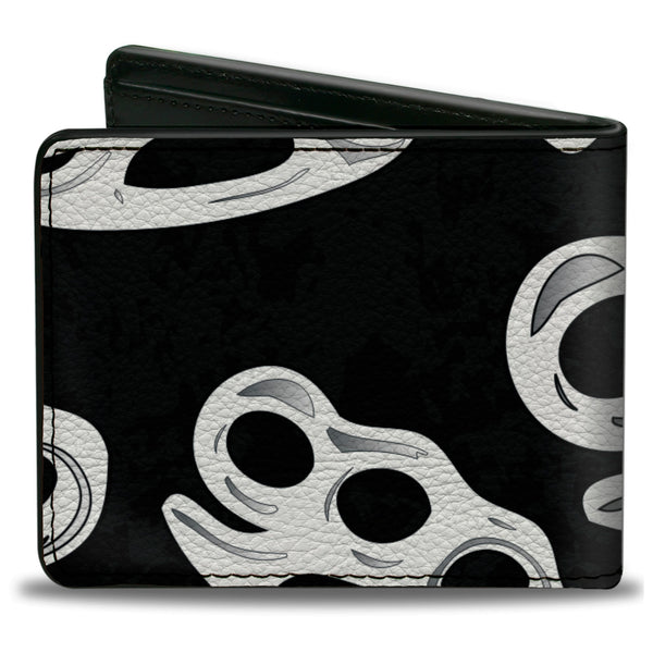 Buckle-Down Bi-Fold Wallet - Brass Knuckles Black White