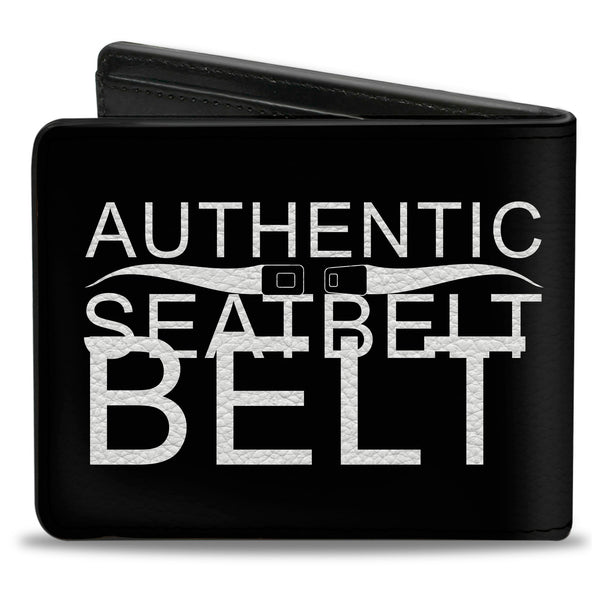 Buckle-Down Bi-Fold Wallet - Buckle-Down AUTHENTIC SEATBELT BELT NY-LA Black White