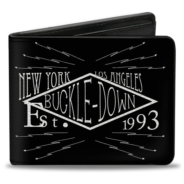 Buckle-Down Bi-Fold Wallet - Buckle-Down AUTHENTIC SEATBELT BELT NY-LA Black White