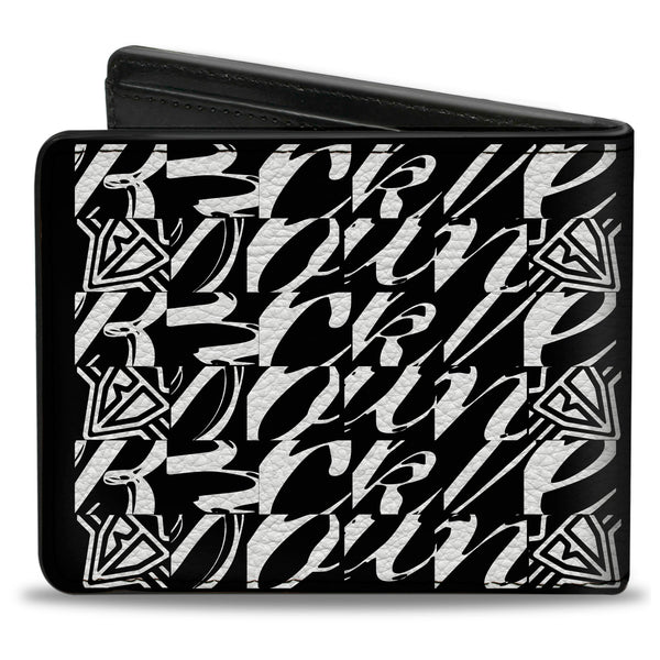 Buckle-Down Bi-Fold Wallet - Buckle-Down BD Logo Buckle-Down Script Black White