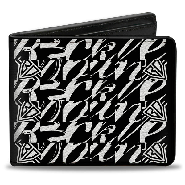 Buckle-Down Bi-Fold Wallet - Buckle-Down BD Logo Buckle-Down Script Black White