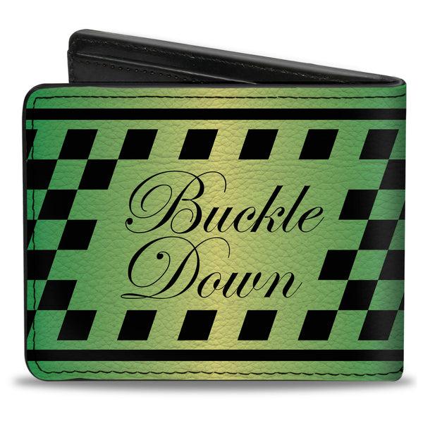Buckle-Down Bi-Fold Wallet - Buckle-Down Cab Stripe Green Yellow Fade