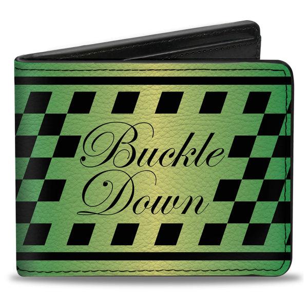 Buckle-Down Bi-Fold Wallet - Buckle-Down Cab Stripe Green Yellow Fade