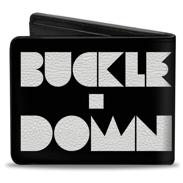 Buckle-Down Bi-Fold Wallet - BUCKLE-DOWN Shapes Black White