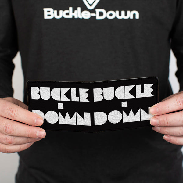 Buckle-Down Bi-Fold Wallet - BUCKLE-DOWN Shapes Black White