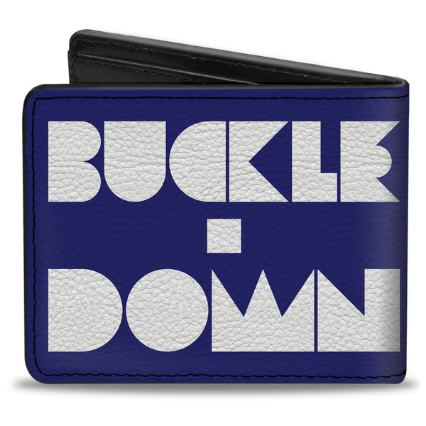 Buckle-Down Bi-Fold Wallet - BUCKLE-DOWN Shapes Blue White
