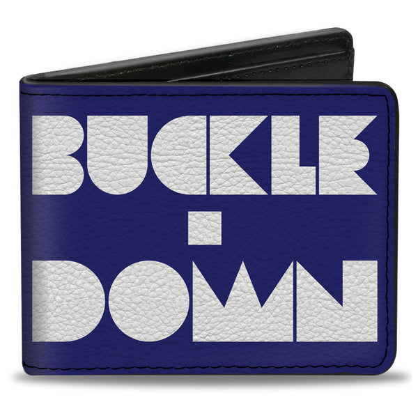 Buckle-Down Bi-Fold Wallet - BUCKLE-DOWN Shapes Blue White