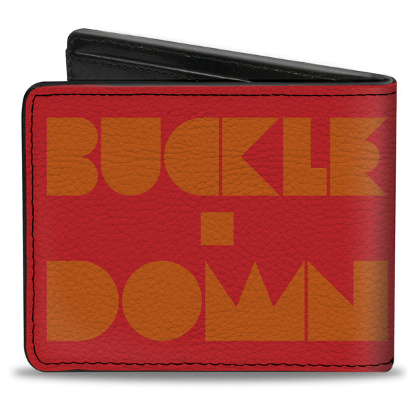 Buckle-Down Bi-Fold Wallet - BUCKLE-DOWN Shapes Red Orange