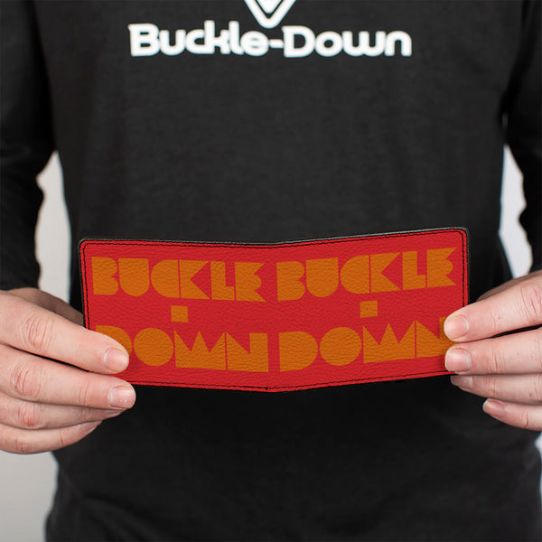 Buckle-Down Bi-Fold Wallet - BUCKLE-DOWN Shapes Red Orange