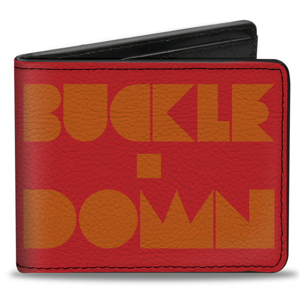 Buckle-Down Bi-Fold Wallet - BUCKLE-DOWN Shapes Red Orange