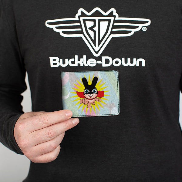 Buckle-Down Bi-Fold Wallet - Bunny Superhero Multi Pastel