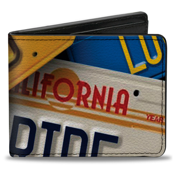 Buckle-Down Bi-Fold Wallet - Cali License Plates Stacked