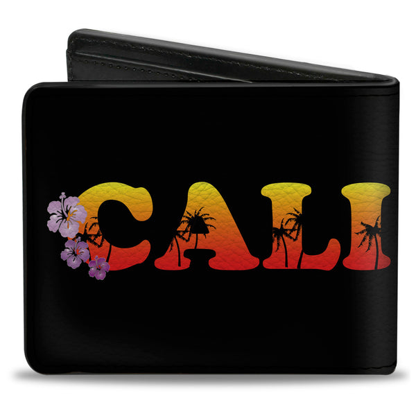 Buckle-Down Bi-Fold Wallet - CALI Tropical Black Multi Color