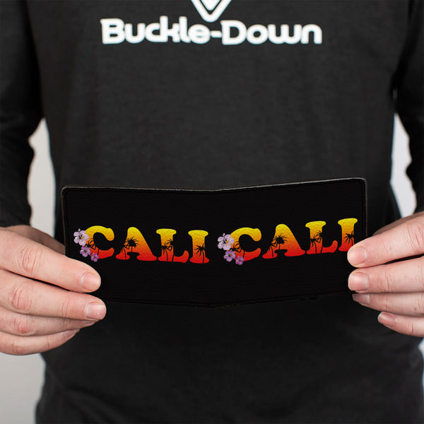 Buckle-Down Bi-Fold Wallet - CALI Tropical Black Multi Color