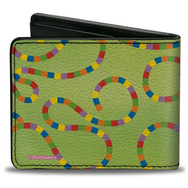 Buckle-Down Bi-Fold Wallet - CANDY LAND Title Logo And Game Path Green/Multi Color