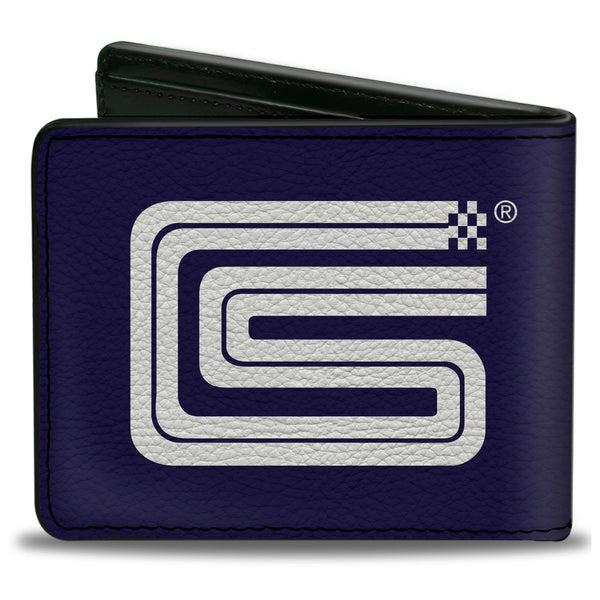Buckle-Down Bi-Fold Wallet - Carroll Shelby CS Racing Logo Navy White