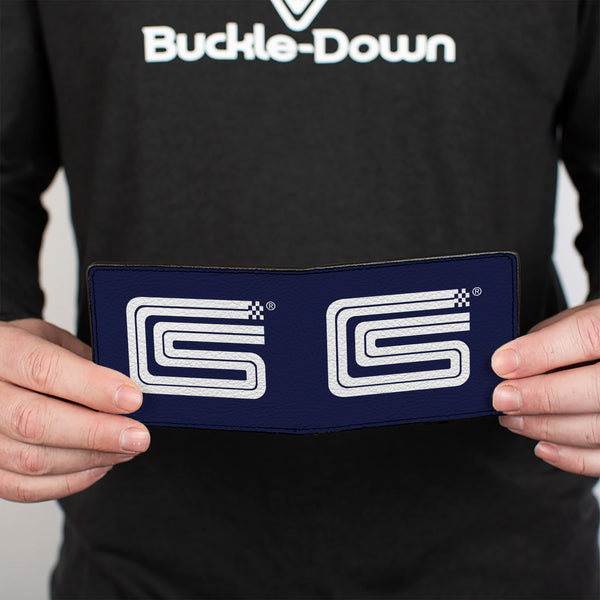 Buckle-Down Bi-Fold Wallet - Carroll Shelby CS Racing Logo Navy White