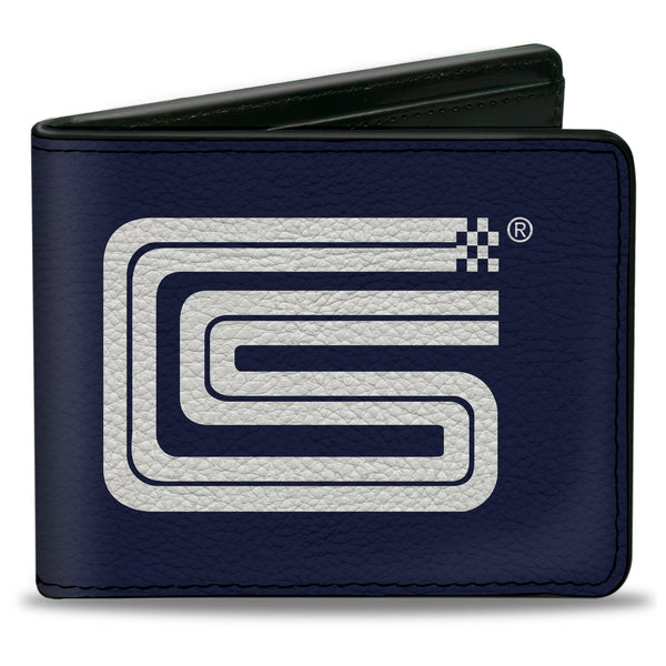 Buckle-Down Bi-Fold Wallet - Carroll Shelby CS Racing Logo Navy White